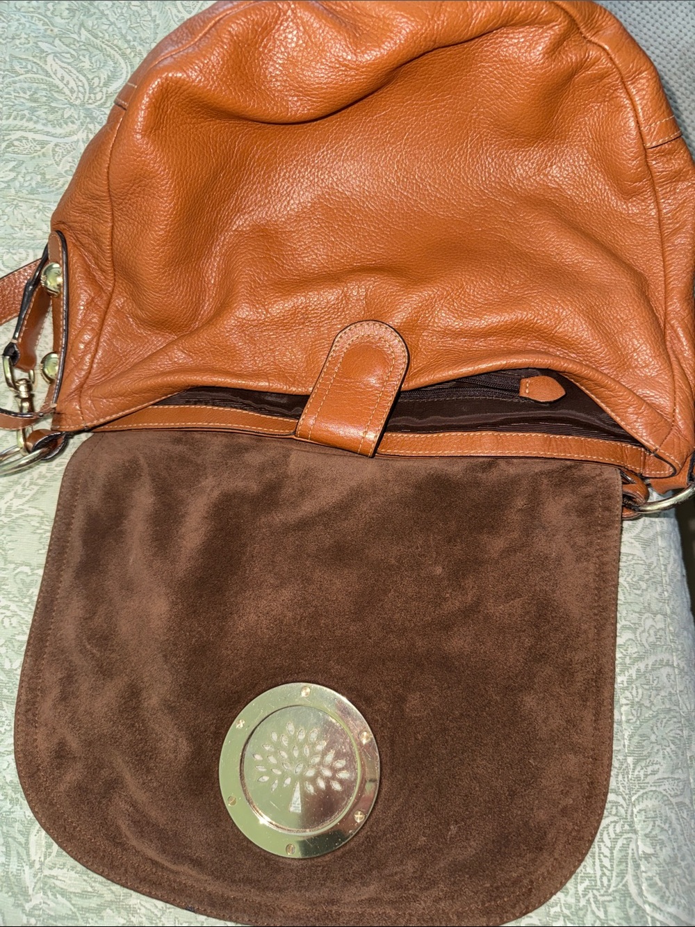 Mulberry Tan Leather Daria Hobo Bag - Signature Tree Plaque - Picture 11 of 14